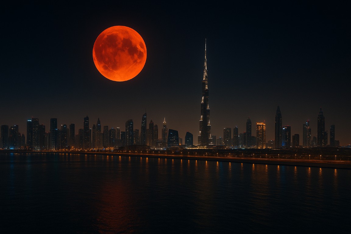 A Night to Remember The Blood Moon Over the UAE-